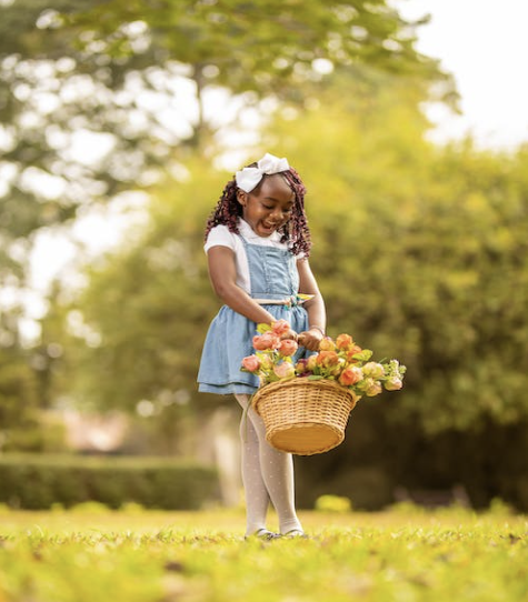 Girl with Basket at Hill Ranch Estates